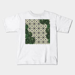 Tiles and leaves Kids T-Shirt